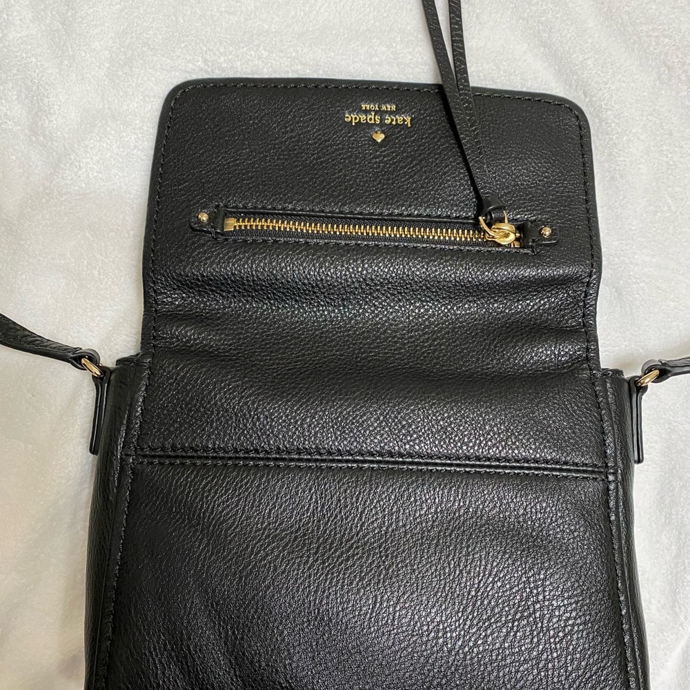 Small Kate Spade Black Pebbled Leather Crossbody Bag - Picture 11 of 14